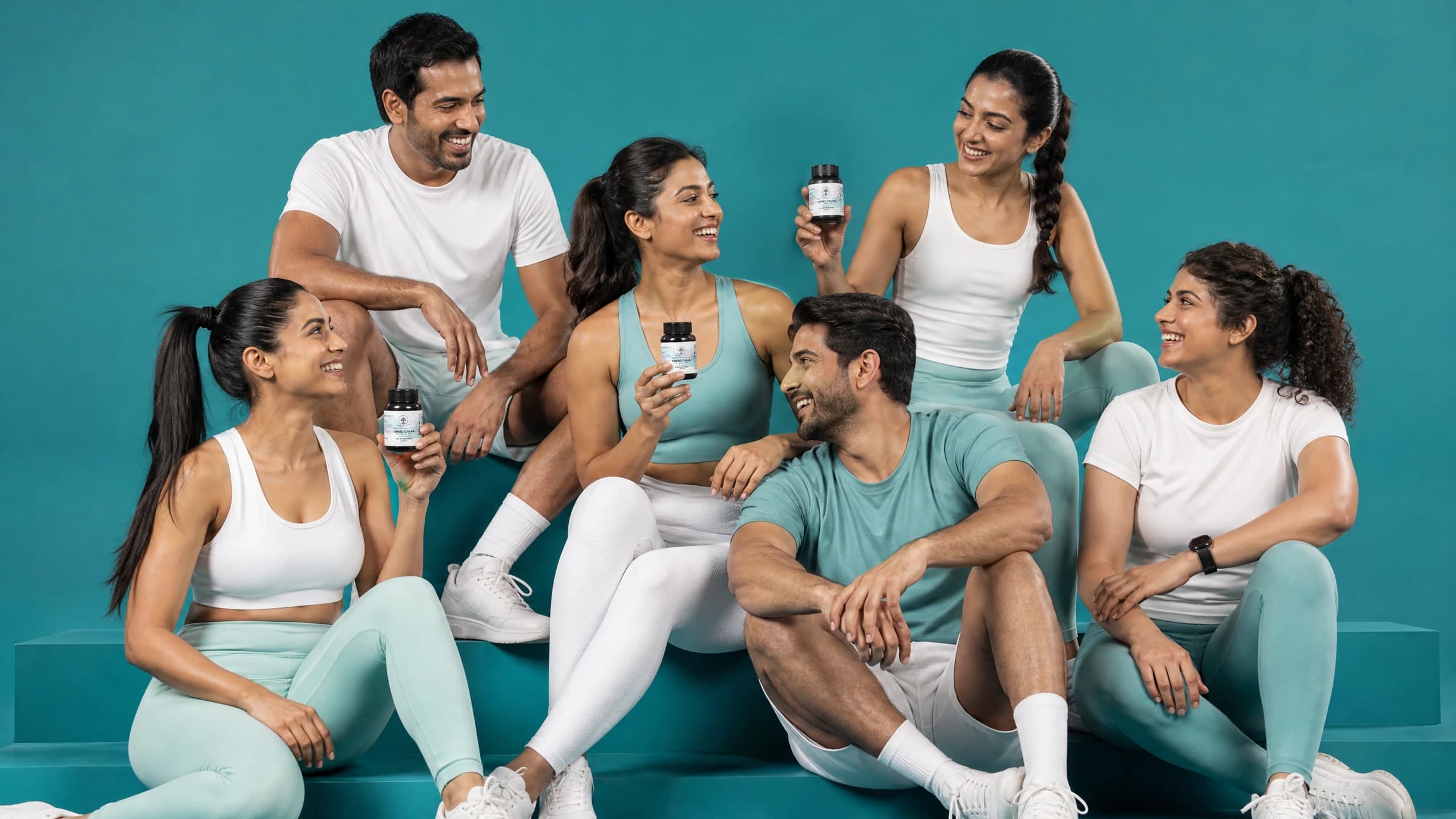 A group sharing a relaxed moment with Rootellect Mind Calm