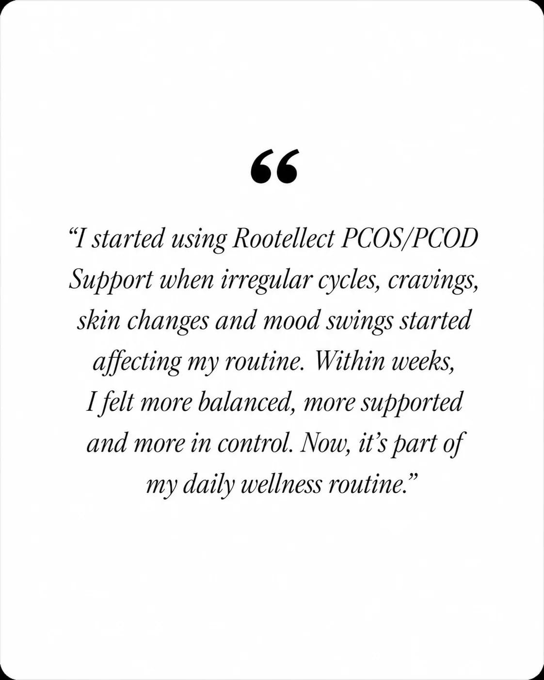 PCOS and PCOD support customer testimonial