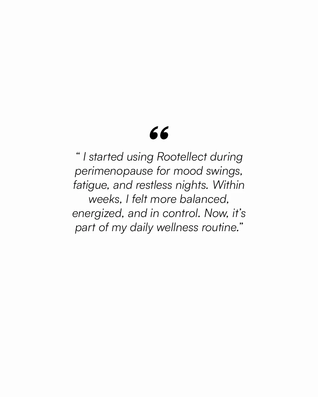 Perimenopause support testimonial